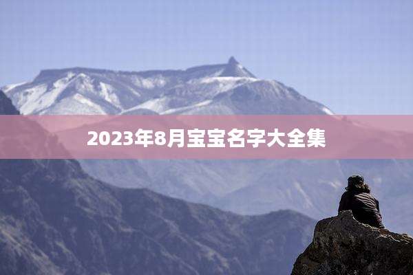 2023年8月宝宝名字大全集
