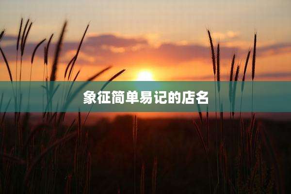 象征简单易记的店名