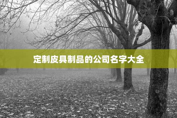 定制皮具制品的公司名字大全