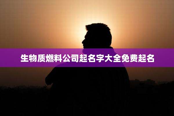 生物质燃料公司起名字大全免费起名