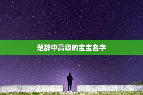 楚辞中高级的宝宝名字