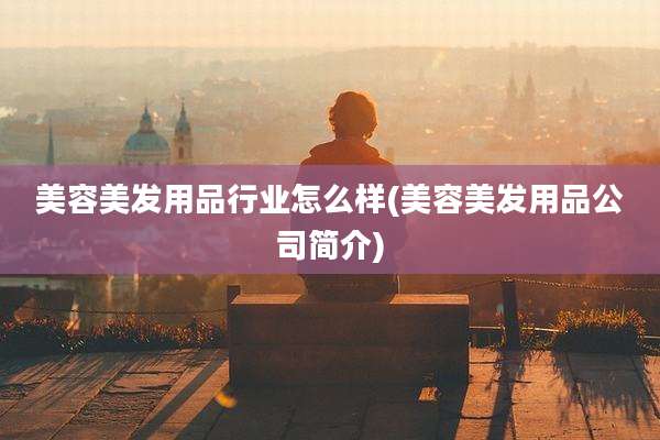 美容美发用品行业怎么样(美容美发用品公司简介)