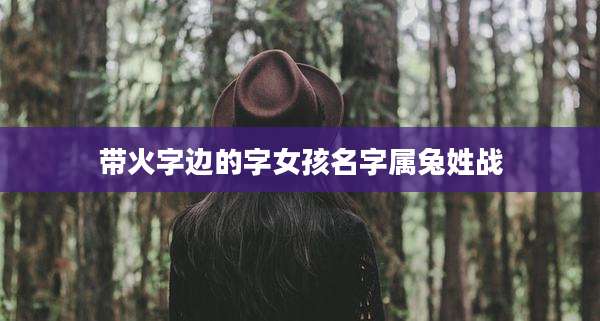带火字边的字女孩名字属兔姓战