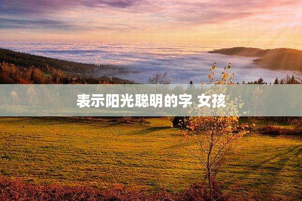 表示阳光聪明的字 女孩