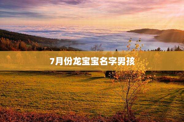7月份龙宝宝名字男孩