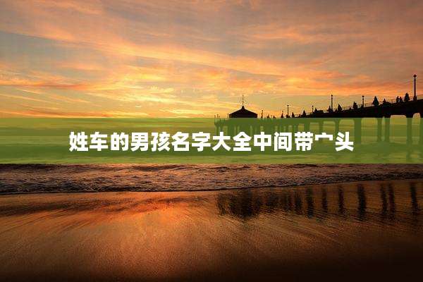 姓车的男孩名字大全中间带宀头