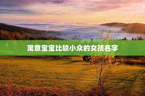 寓意宝宝比较小众的女孩名字