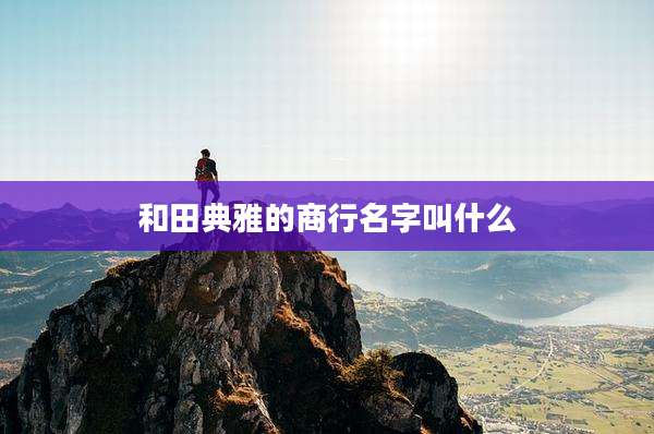 和田典雅的商行名字叫什么