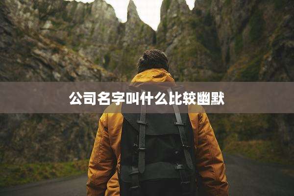 公司名字叫什么比较幽默