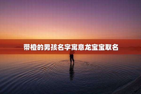 带橙的男孩名字寓意龙宝宝取名
