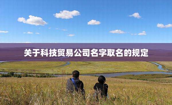 关于科技贸易公司名字取名的规定
