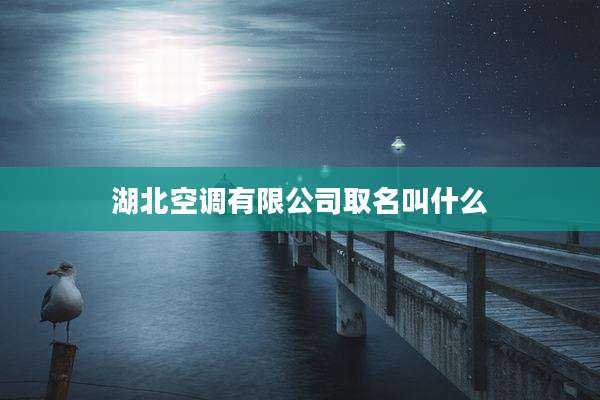湖北空调有限公司取名叫什么