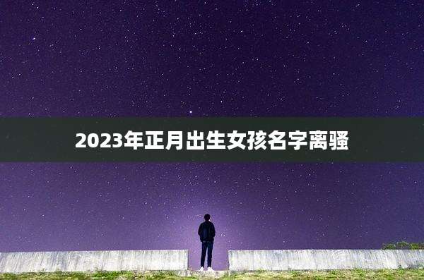 2023年正月出生女孩名字离骚