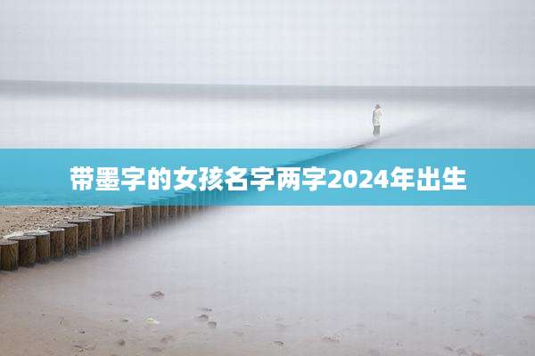 带墨字的女孩名字两字2024年出生