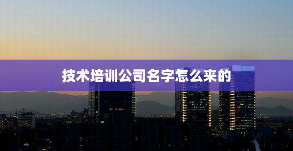 技术培训公司名字怎么来的