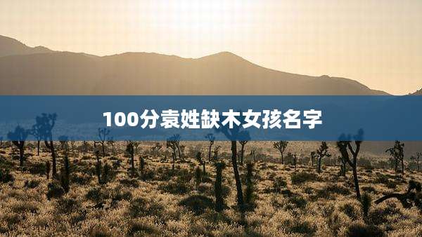 100分袁姓缺木女孩名字