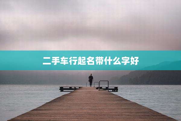 二手车行起名带什么字好