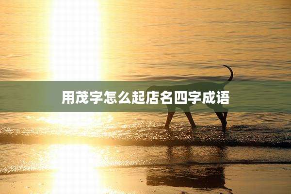用茂字怎么起店名四字成语