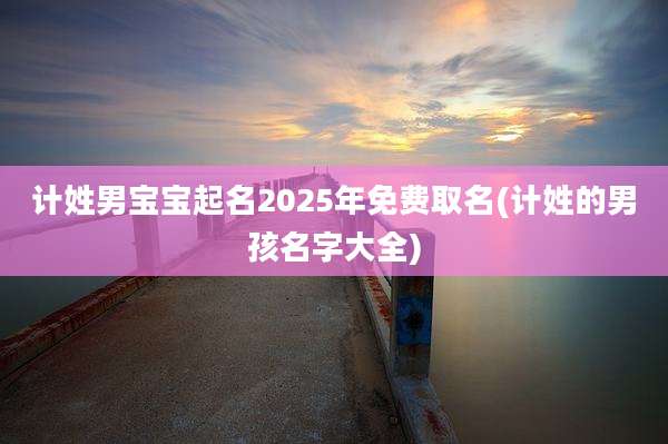 计姓男宝宝起名2025年免费取名(计姓的男孩名字大全)
