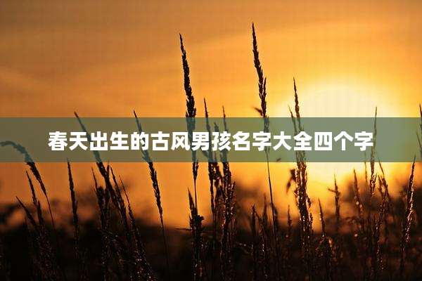 春天出生的古风男孩名字大全四个字