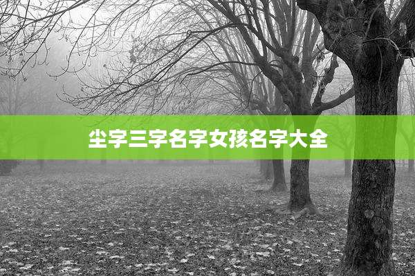 尘字三字名字女孩名字大全