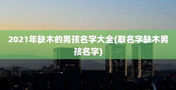 2021年缺木的男孩名字大全(取名字缺木男孩名字)