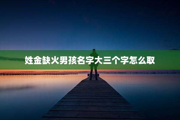 姓金缺火男孩名字大三个字怎么取