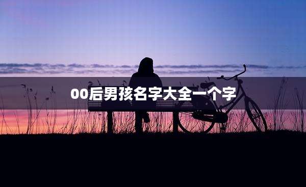 00后男孩名字大全一个字