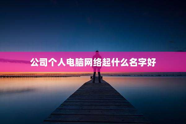公司个人电脑网络起什么名字好