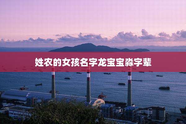 姓农的女孩名字龙宝宝淼字辈