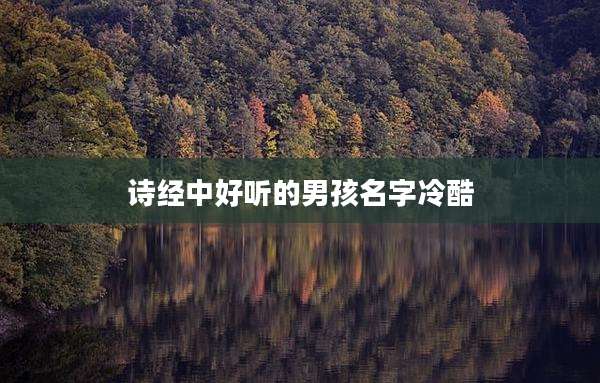 诗经中好听的男孩名字冷酷