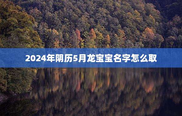 2024年阴历5月龙宝宝名字怎么取