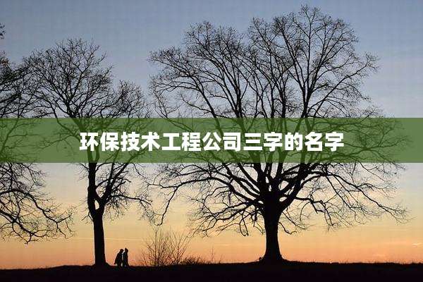 环保技术工程公司三字的名字