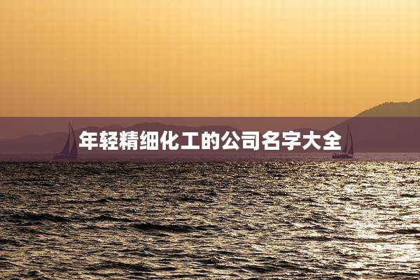 年轻精细化工的公司名字大全