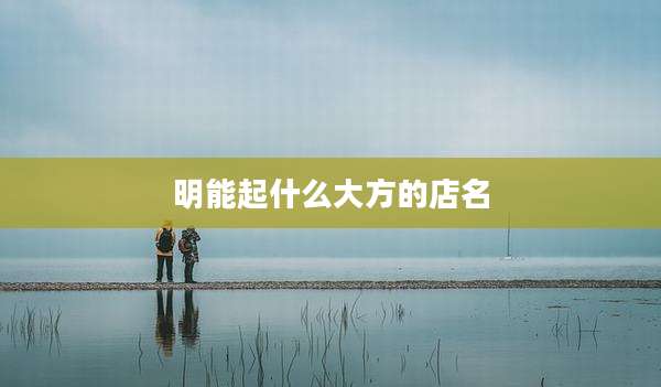 明能起什么大方的店名