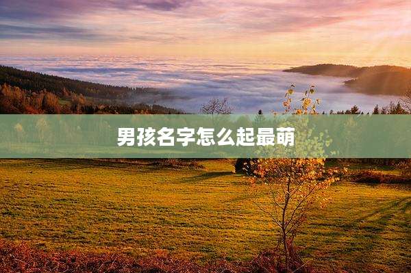 男孩名字怎么起最萌