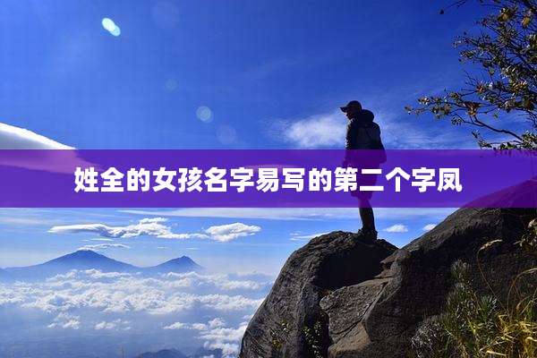 姓全的女孩名字易写的第二个字凤