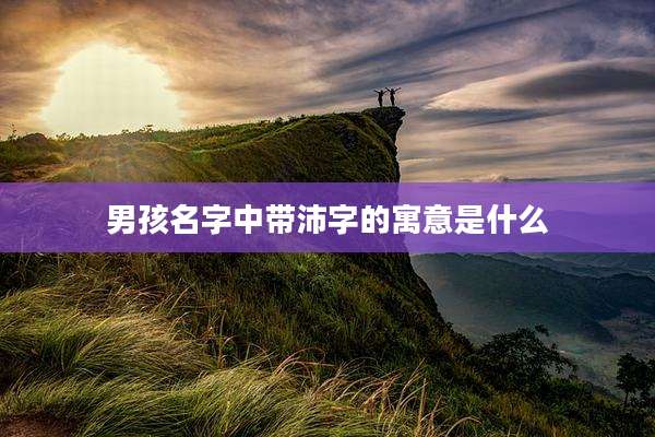 男孩名字中带沛字的寓意是什么