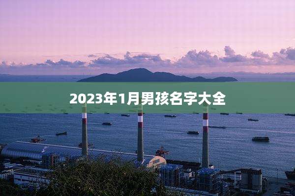 2023年1月男孩名字大全