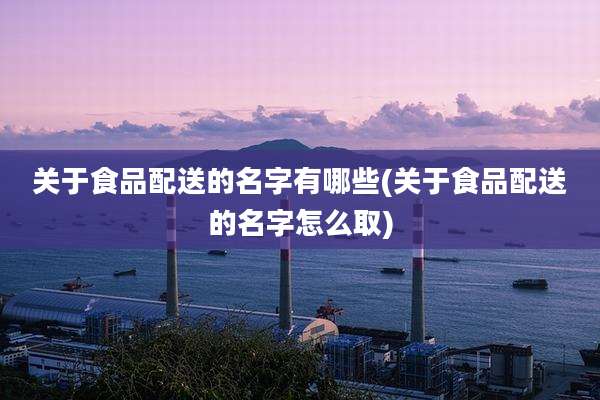 关于食品配送的名字有哪些(关于食品配送的名字怎么取)
