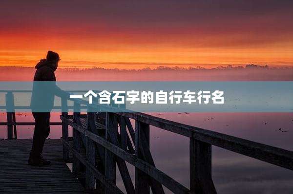 一个含石字的自行车行名