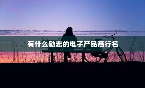 有什么励志的电子产品商行名