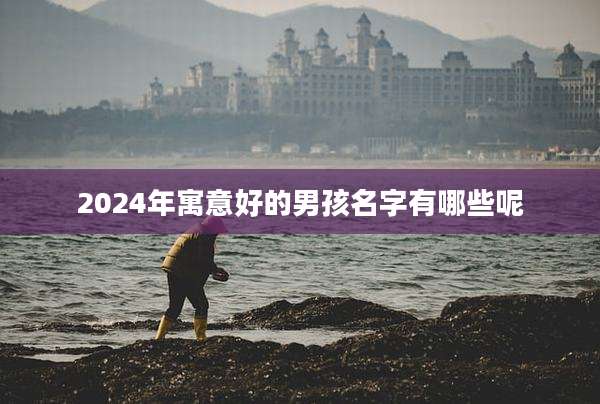 2024年寓意好的男孩名字有哪些呢