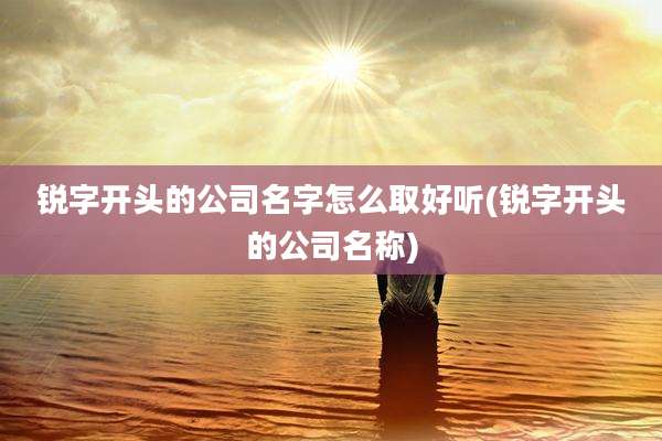 锐字开头的公司名字怎么取好听(锐字开头的公司名称)