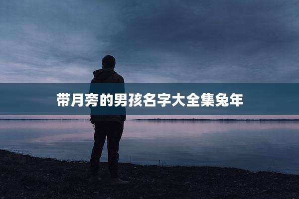 带月旁的男孩名字大全集兔年