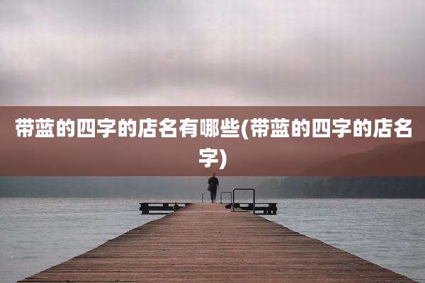 带蓝的四字的店名有哪些(带蓝的四字的店名字)