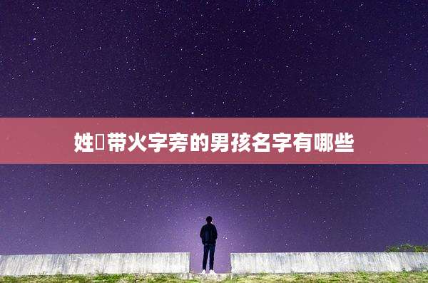 姓嵺带火字旁的男孩名字有哪些