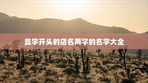 曼字开头的店名两字的名字大全