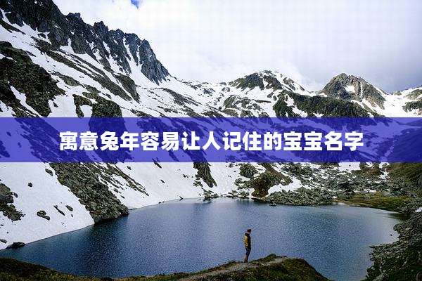 寓意兔年容易让人记住的宝宝名字