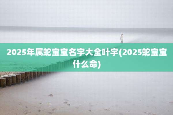 2025年属蛇宝宝名字大全叶字(2025蛇宝宝什么命)